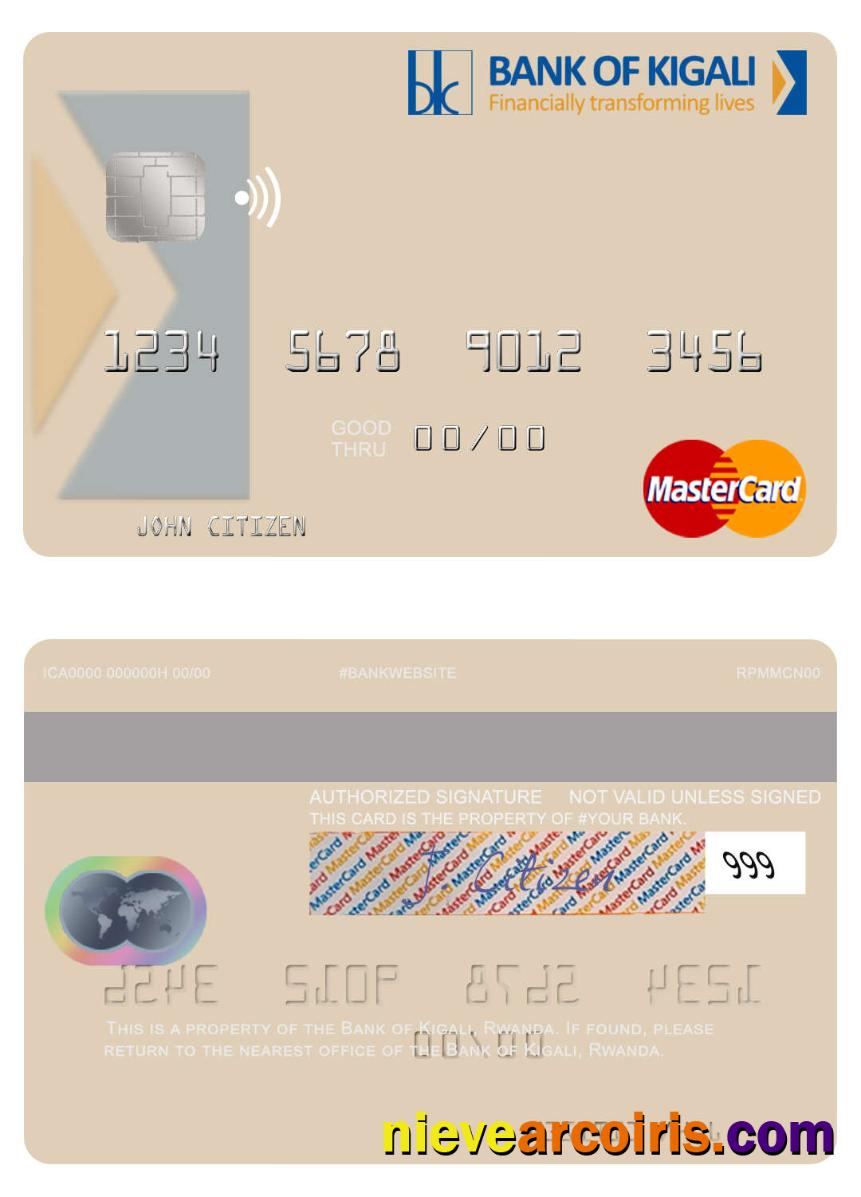 Rwanda Bank of Kigali mastercard